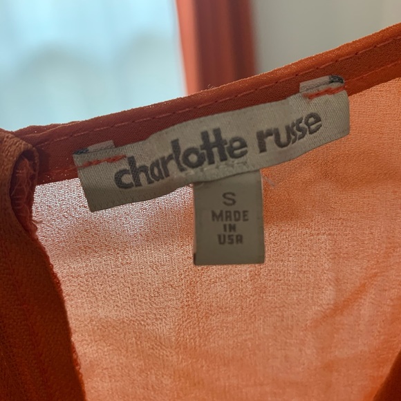 Charlotte Russe orange romper - Picture 5 of 7
